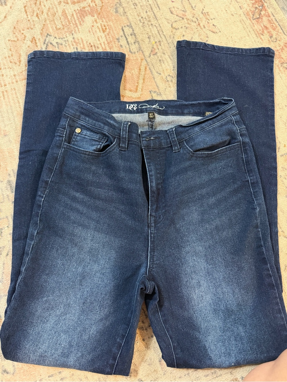 Diane Gilman Dark Blue Slim Straight Jeans